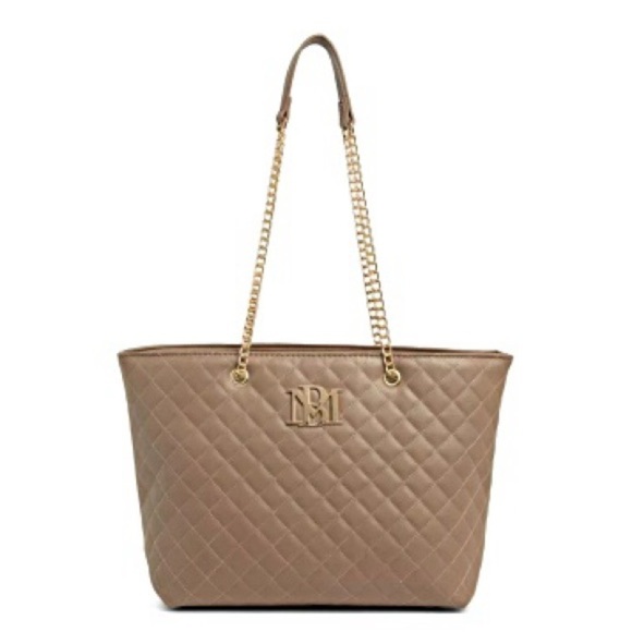 Badgley Mischka Large Quilted Tote in Taupe. NWT! - Picture 1 of 5